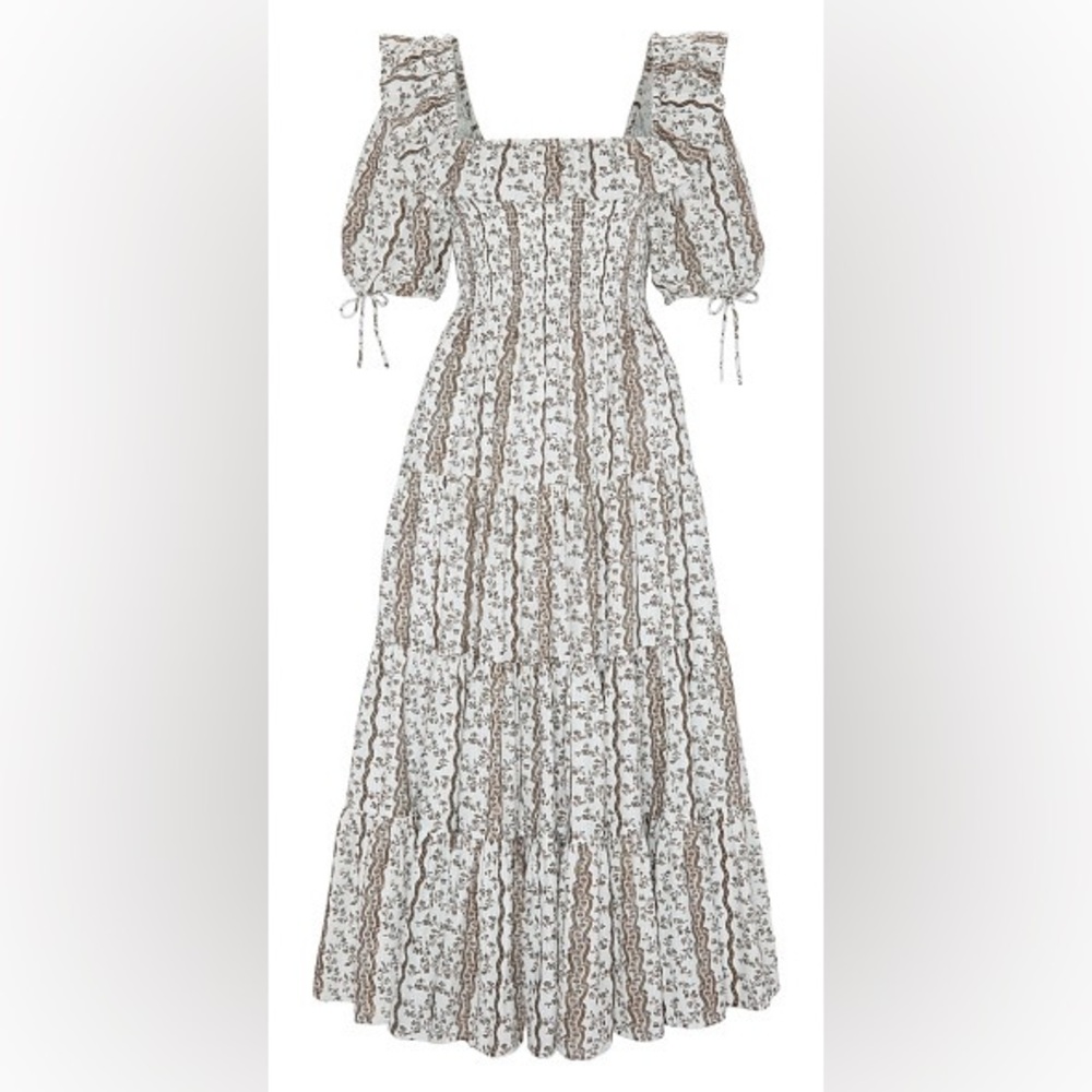 ISO corinne nap dress in mocha provencal floral size medium or small